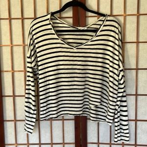 Splendid Cropped Striped Shirt